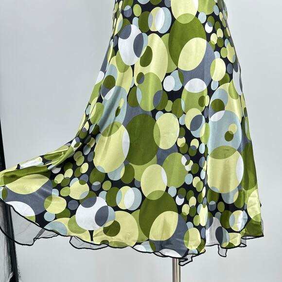 Y2K Speechless Babydoll Halter Mini Dress Size 11 Satin Green Rockabilly  Retro - Picture 6 of 13